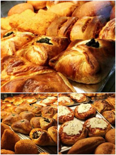 drie verschillende foto's van verschillende soorten gebak bij La Dolce Vita in Catania