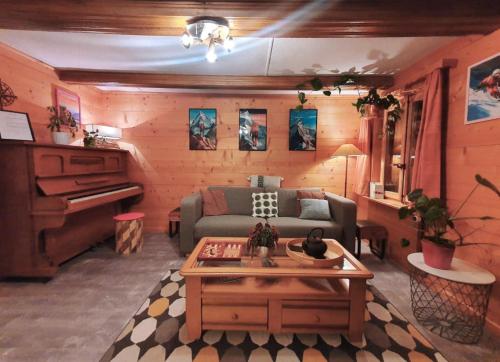 Posezení v ubytování Chalet le Muveran