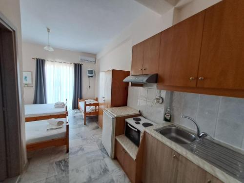Kuchyň nebo kuchyňský kout v ubytování Golden Beach Sea View