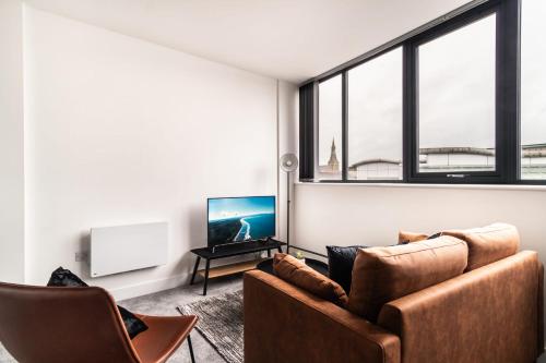 TV/Unterhaltungsangebot in der Unterkunft Spacious 1 Bed Apartment in Central Wrexham