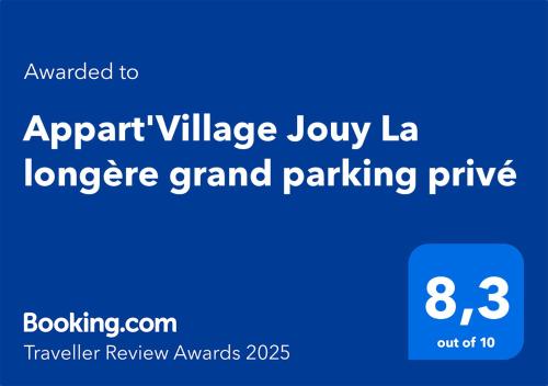 a screenshot of the aprart village jolly la longer grand parking ring at Jouy La longère, proche Hec, Versailles, parking privé gratuit in Jouy-en-Josas