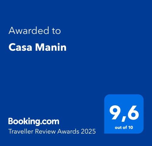Certificado, premio, señal o documento que está expuesto en Casa Manin