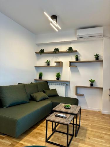 Χώρος καθιστικού στο Riverside Downtown Apartments