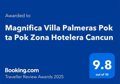 Certificato, attestato, insegna o altro documento esposto da Magnifica Villa Palmeras luxurious 4 Br 6 Bds 4 Ba private pool lagoon front super fast Wifi