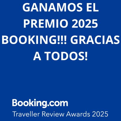 a blue poster with the words gamma el premino boacasboardinggeist at CABAÑA MI PAZZ camino al cuadrado in Cordoba