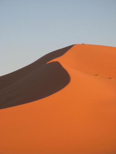 a sand dune in the sahara desert at Auberge Tinit in Er Rachidia
