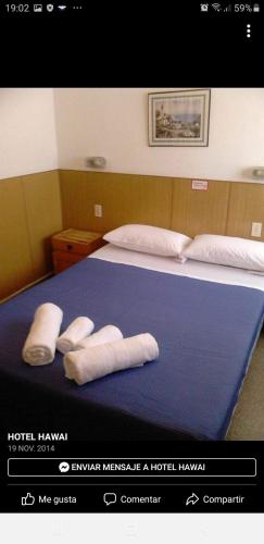 Ένα ή περισσότερα κρεβάτια σε δωμάτιο στο Hotel Hawai