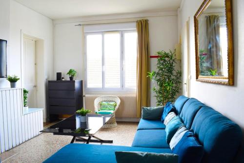 appartement bleu