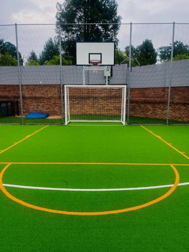 an artificial basketball court with a net on a basketball hoop at Dimension 1 in Midrand
