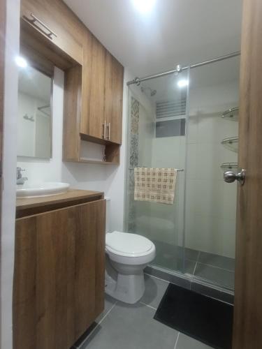 Koupelna v ubytování Apartamento Amoblado con Excelente Ubicación