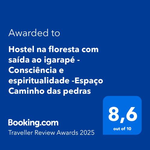 a screenshot of a cell phone with the text upgraded to hosted ni florida at Caminho das pedras-Medicina, Consciência e espiritualidade- Hospedaria na floresta com saída ao Igarapé in Alter do Chao