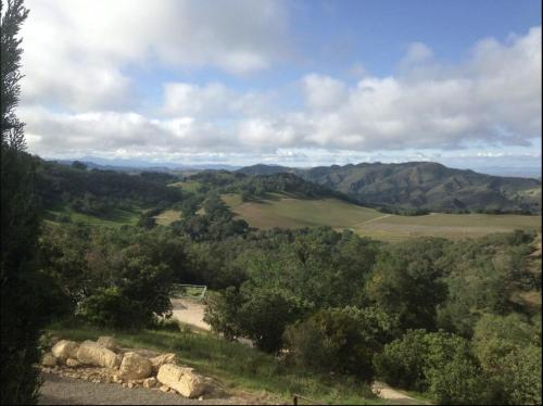 a view of a valley with mountains and trees at Lekai Ranch Forever Vineyard Views in Paso Robles