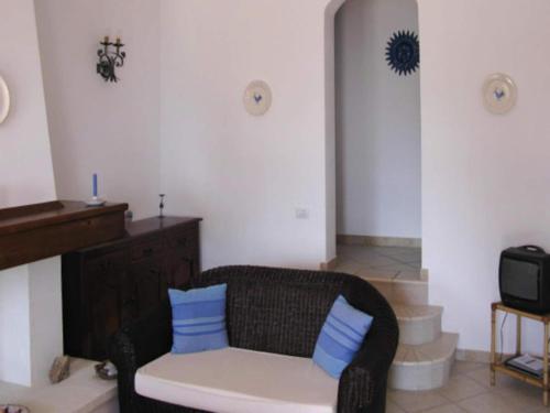 Zona de estar de Apartment in Costa Rei with Stunning Sea View
