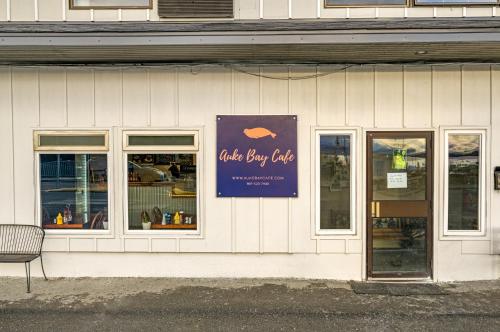 a sign on the side of a building at Harbor Views 1 - Walkable in the Heart of Auke Bay in Mendenhaven