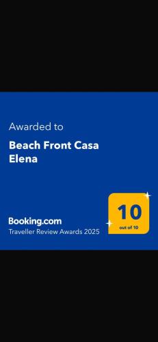a screenshot of the beech from front cause webpage at Beach Front Casa Elena in Hanioti