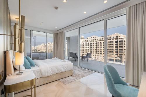 Voodi või voodid majutusasutuse High-end Quality Apartment in FIVE Palm Jumeirah toas