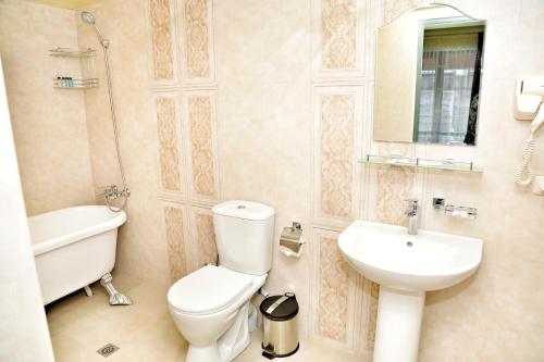 a bathroom with a toilet and a sink at Teghenis Resort in Tsaghkadzor