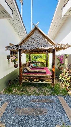 a gazebo in the yard of a house at New Klong Khong Garden in Ko Lanta