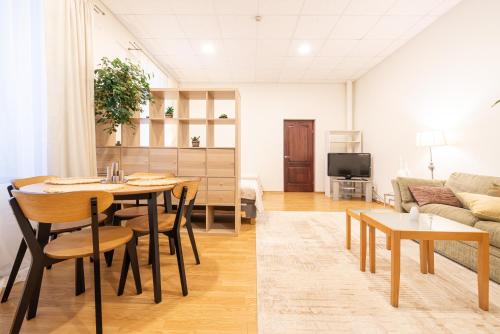 Predel za sedenje v nastanitvi Green Residence