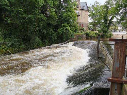 a river with white water rushing down it at Ferienwohnung in Waldrandlage in Nationalpark Schleiden / Eifel in Schleiden