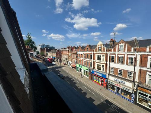 a view of a city street with buildings at Twickenham Fraser Apartments in Twickenham