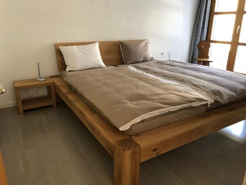 Ένα ή περισσότερα κρεβάτια σε δωμάτιο στο Ferienwohnung mit privater Sauna und direktem Zugang zur Skipiste