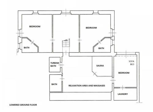 a floor plan of a house at Fienile di Colletalli by VacaVilla in Radicondoli