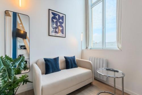 Χώρος καθιστικού στο Studio pour deux personnes en mezzanine