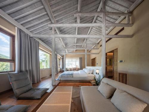 Χώρος καθιστικού στο Hegu Countryside Resort Hotel