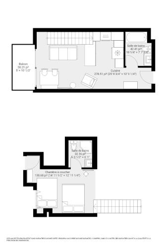 a floor plan of a house at INITIAL - L'OURS - Mont-Sainte-Anne in Beaupré