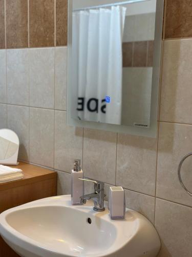 Koupelna v ubytování Galagonyás Apartman Esztergom