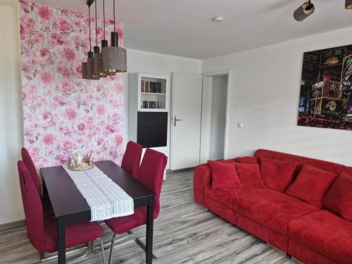 Kuchyň nebo kuchyňský kout v ubytování NEU! Appartement ohne Kamin