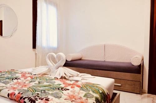 Ένα ή περισσότερα κρεβάτια σε δωμάτιο στο Private apartment in Mestre Ve