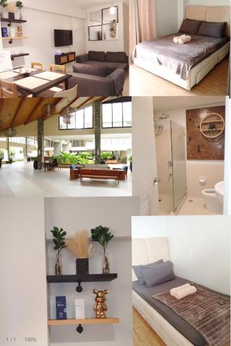 a collage of different pictures of a room at Cozy 2BR Condominium Unit- Verdon Parc in Davao City
