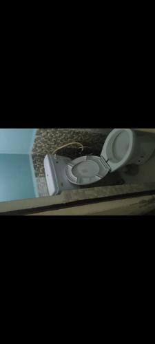 a bathroom with a toilet in a room at Arail ghat homestay in Prayagraj