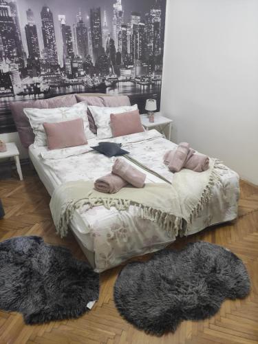 Katil atau katil-katil dalam bilik di KUĆA VILA IDILA VRŠAC