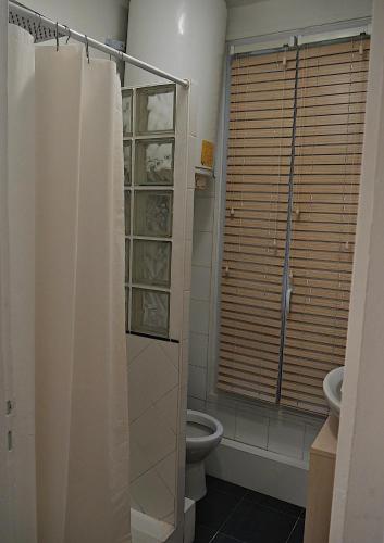 une salle de bain avec toilettes et douche dans l'établissement Thierry's studio15, à Paris