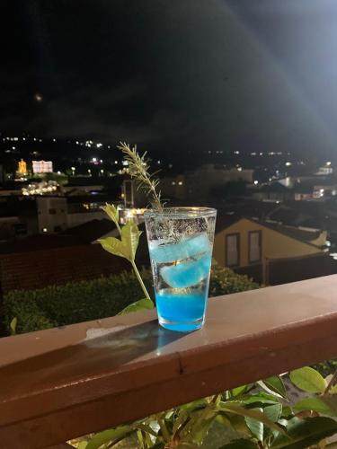Balkón nebo terasa v ubytování Cenário Hostel e Boteco