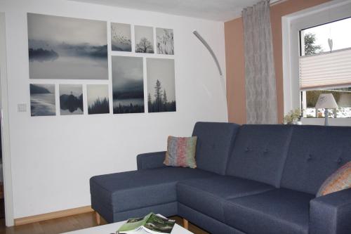 Χώρος καθιστικού στο Ferienwohnung Rothirsch