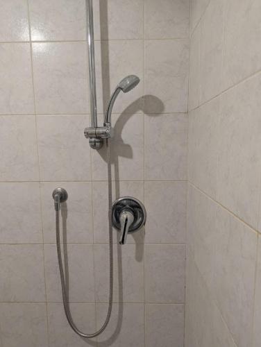 a shower with a shower head in a bathroom at Smart House 19 in Asti