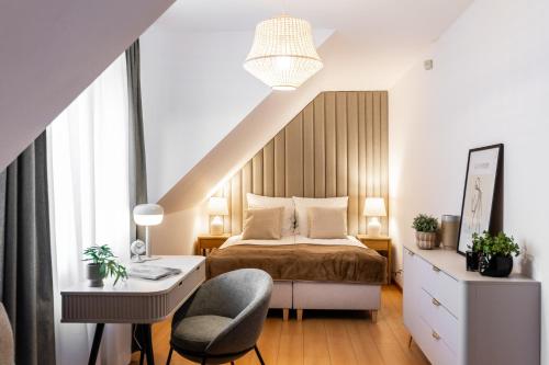 Ένα ή περισσότερα κρεβάτια σε δωμάτιο στο Your private oasis in Cracow