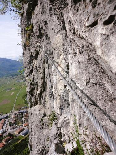 a mountain with a fence on the side of it at Ferienwohnung Maderno in Affoltern