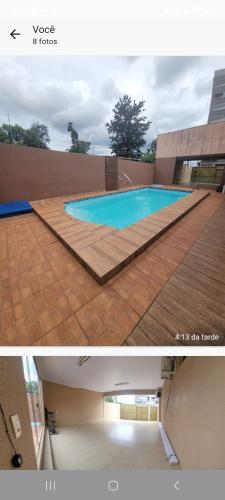 Kolam renang di atau dekat dengan sobrado lindo com espaço lazer