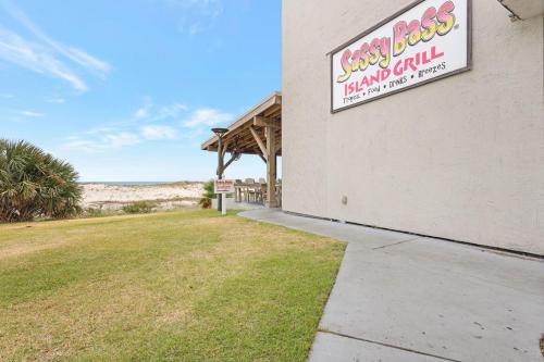 a sign on the side of a building at Plantation East #2212 in Gulf Shores