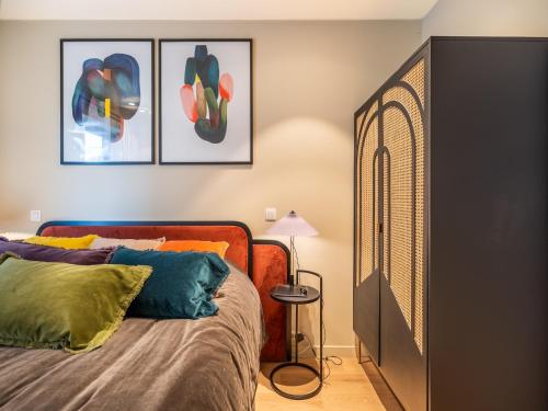 Postel nebo postele na pokoji v ubytování Apartment in Koksijde with Stunning Sea Views