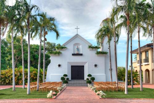 a church with a bunch of chairs in front of it at The Buenaventura Golf & Beach Resort, Autograph Collection in Playa Blanca