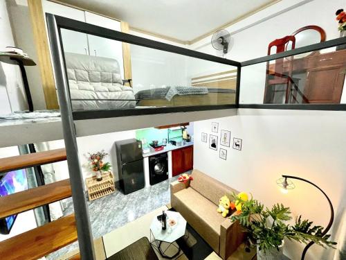 Kuchyň nebo kuchyňský kout v ubytování Modern Studio w Balcony and Kitchen