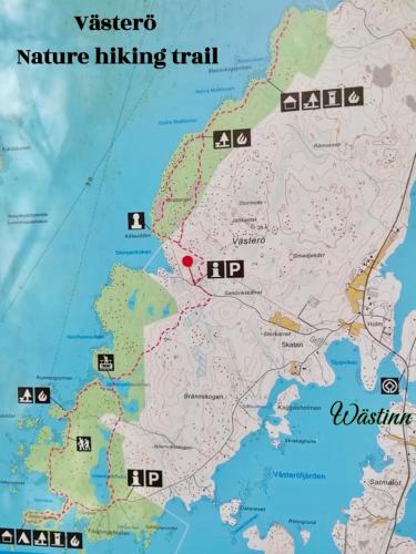 a map ofire hiking trail in ireland at Wästinn in Vöyri