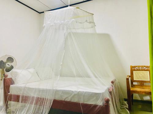 Postel nebo postele na pokoji v ubytování Green villa