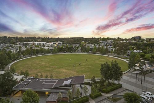 an aerial view of a park with a large field at Blue Haven Retreat - Thornton Central 60 in Penrith